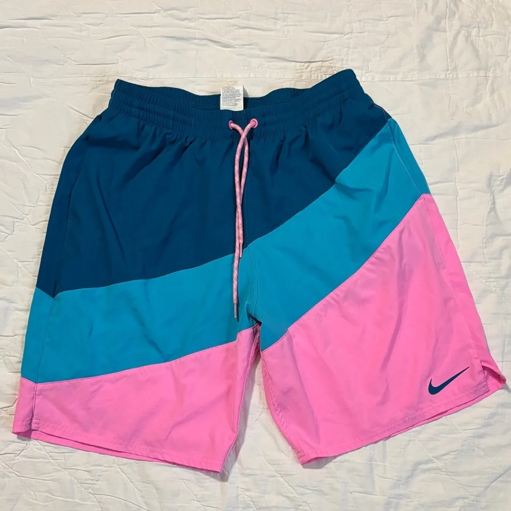 Nike‎ Men's Swim Trunks - Blue and Pink
